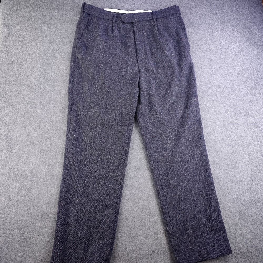 Peter Christian Pants‎ 36x29 Donegal Tweed Blue Wool Ireland John Hanly (34x29)
